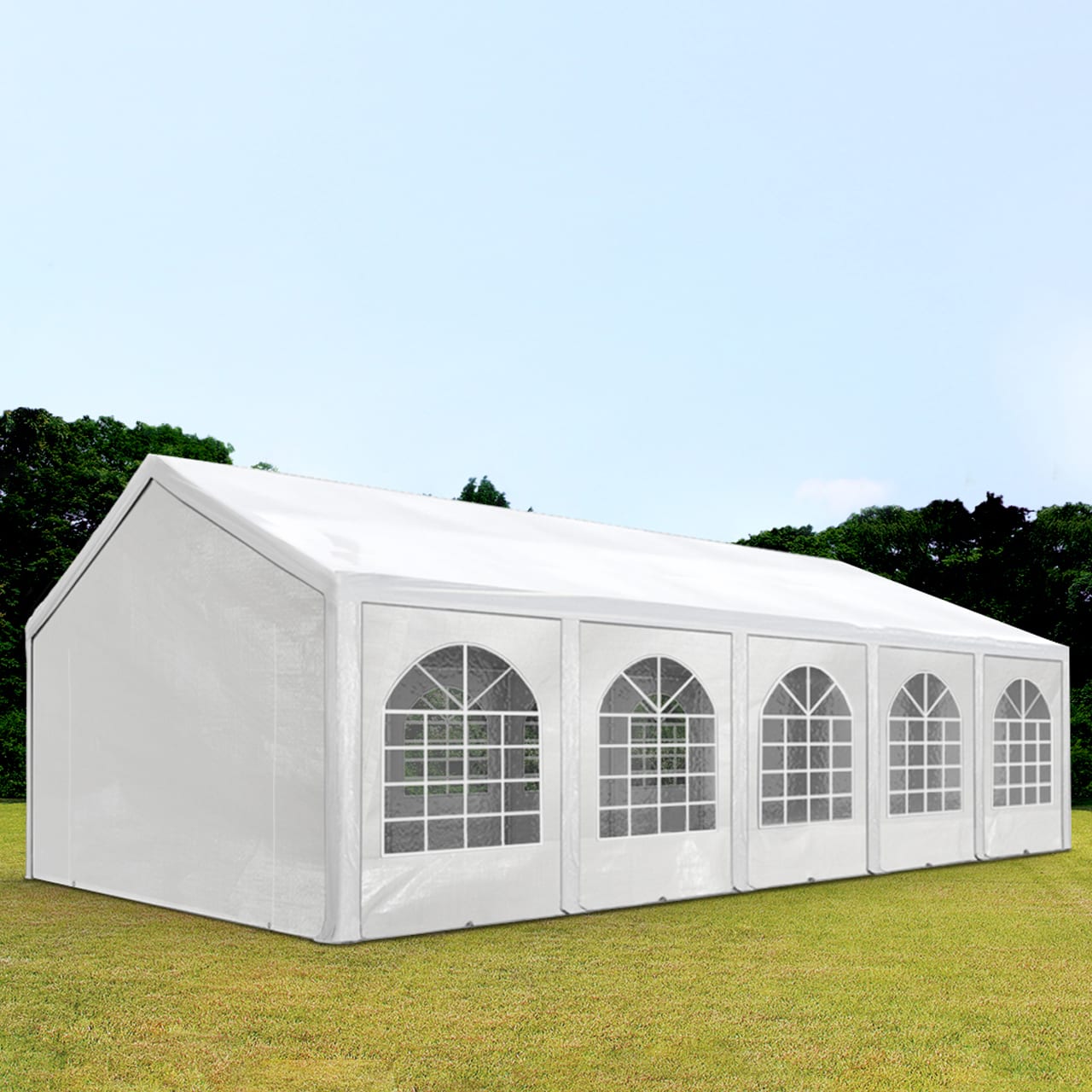 TOOLPORT 4x10m Marquee / Party tent, PE 450, white - (91112)