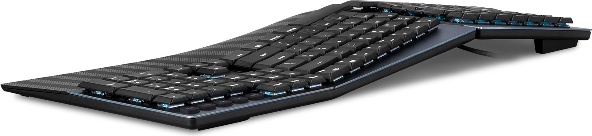 Perixx PERIBOARD-535 DE RD, ergonomische mechanische USB Tastatur (rote Taster)