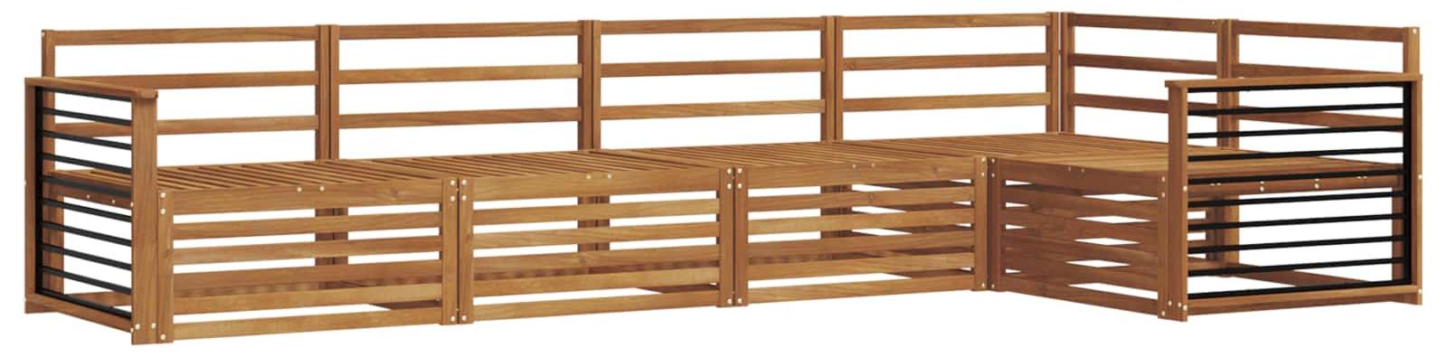 Outdoor-Sofagarnitur 5 pcs Natur