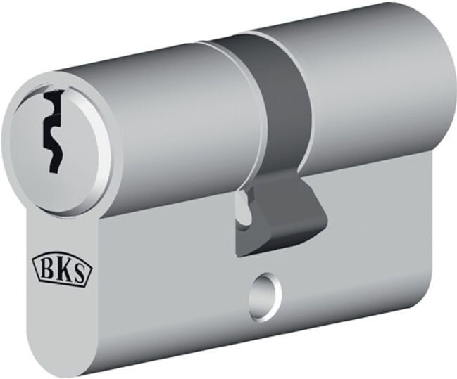 Cylindre profilé double B 8890 0101 L. A 27mm L. B 27mm Laiton nickelé ; BKS (B 8890 0101)