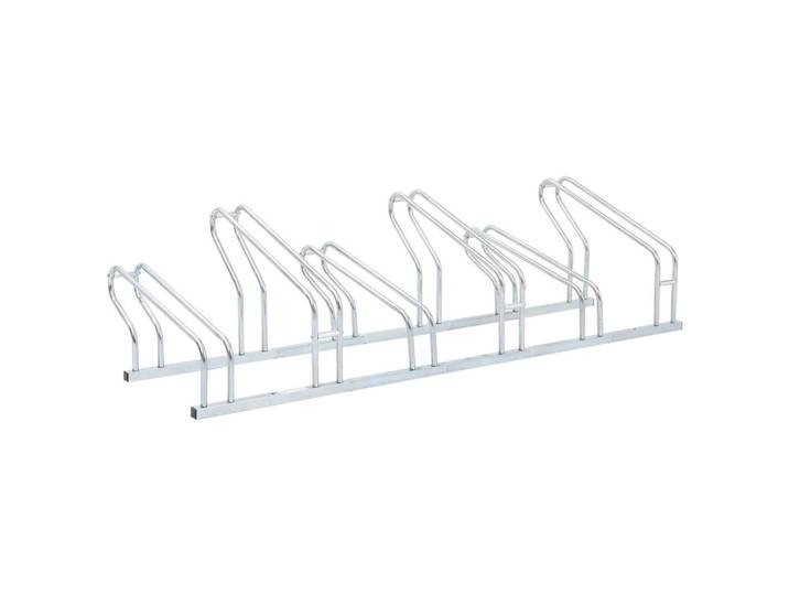 vidaXL Fahrradständer Für 6 Fahrräder Freistehend Verzinkter Stahl, Silberfarben, Metall, 41x42x164 cm, Freizeit & Co, Sport & Fitness, Fahrräder, Fahrradzubehör