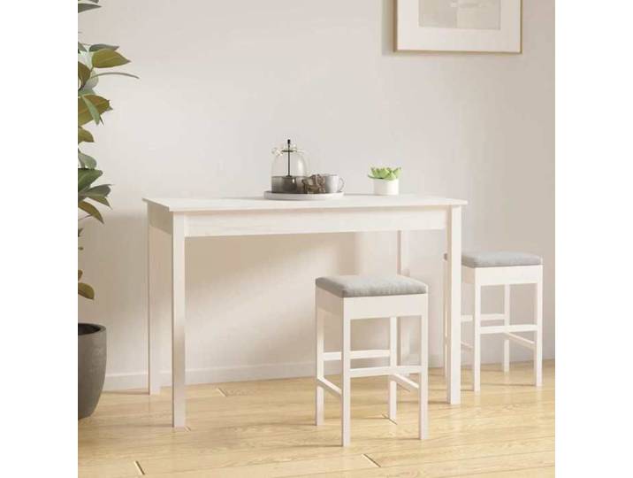 Table de repas Blanc 1 PC Table cuisine 110x55x75 cm Bois massif de pin T833