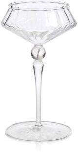 Zodax Ondine 4-Piece Set Fluted Coupe Glasses