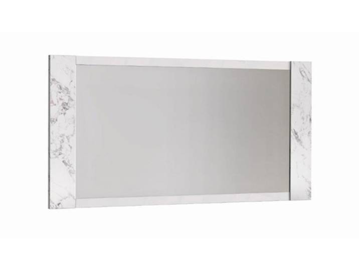 Miroir Clotilda marbré blanc/laqué blanc - Basika