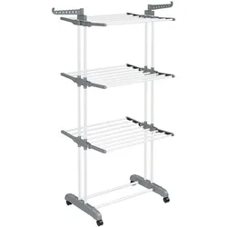 Songmics Fresh, Wäscheständer, Weiss, Grau
