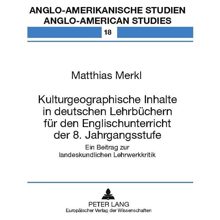 Peter Lang Merkl:Kulturgeographische Inhalte in de (Deutsch, Softcover, Matthias Merkl) (64884078)