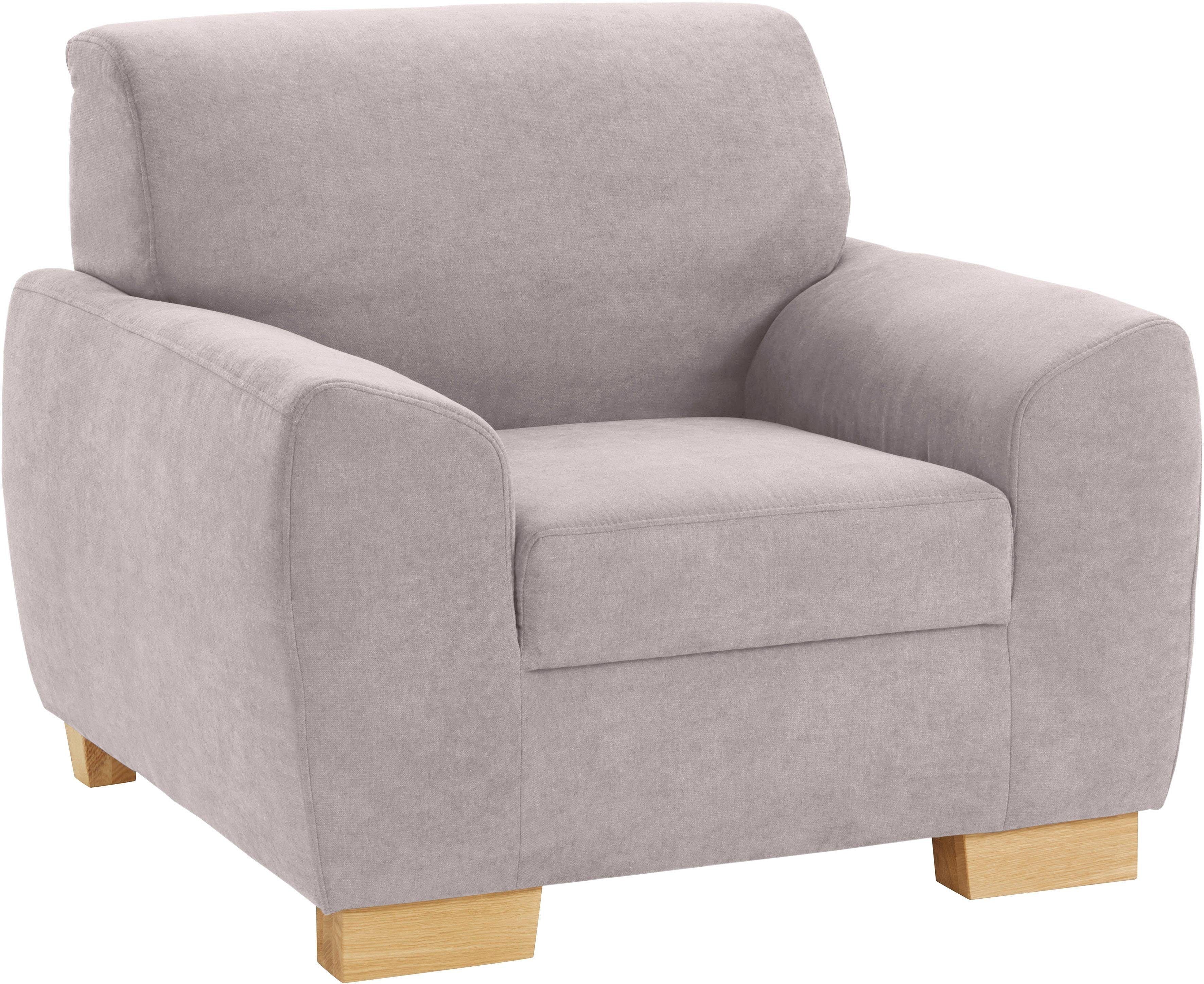 Sessel DOMO COLLECTION "Incanto, kubische Formensprache, komfortabel, flache Armlehnen", grau (taupe), B:102cm H:81cm T:89cm, Sessel, Sessel
