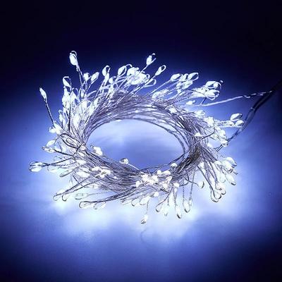Uplifted Goods USB Powered LED Firecracker String Lights With Remote Control For Home And Events white Light 9m 300leds