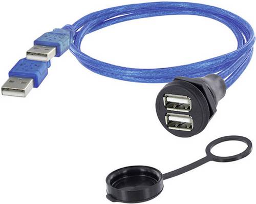 Encitech 2 x USB 2.0 Typ A Chassisbuchse, Einbau 1310-1028-01 M22 1310-1028-01 Inhalt: 1St.