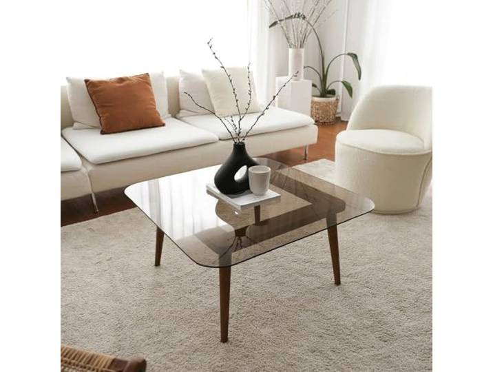Dmora Couchtisch Auroria 80x80x40h cm Braun Rauchoptik