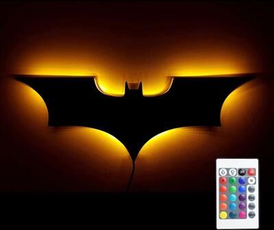 Uplifted Goods LED Bat Wing Wall Lamp With Color Changing Remote Control usb Plug B40 Cm