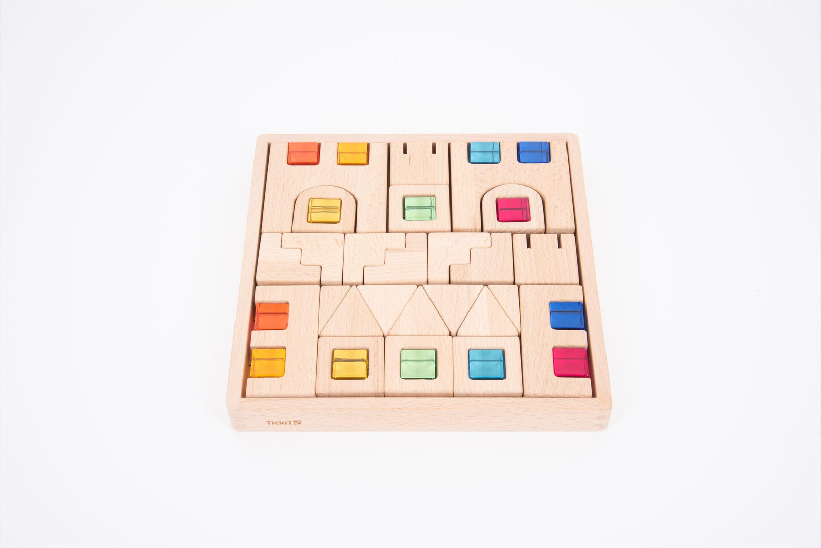 TickiT houten bouwstenen edelstenen educatief speelgoed