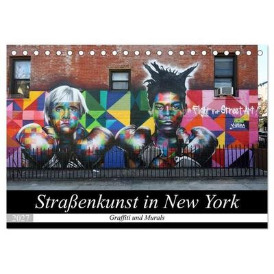 Straßenkunst in New York - Graffiti und Murals (Tischkalender 2027 DIN A5 quer), CALVENDO Monatskalender