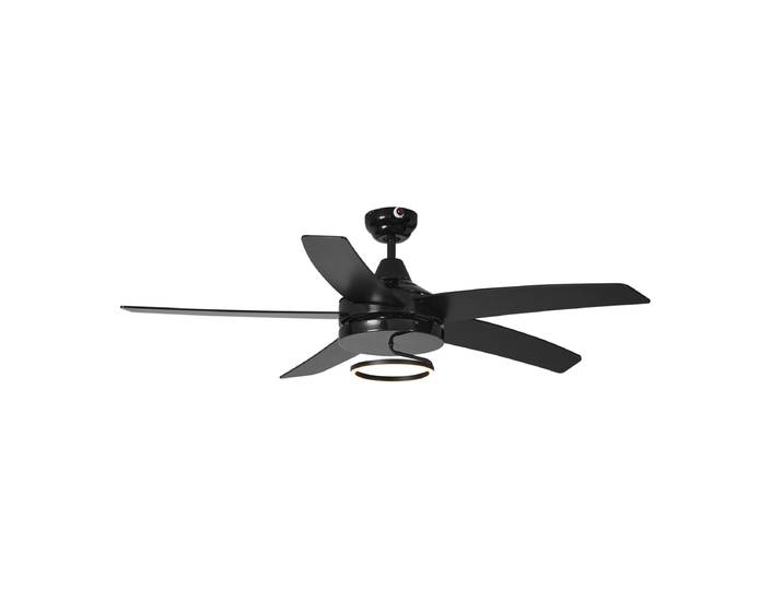 Ventilateur de plafond noir 132cm avec LED et télécommande - Cool