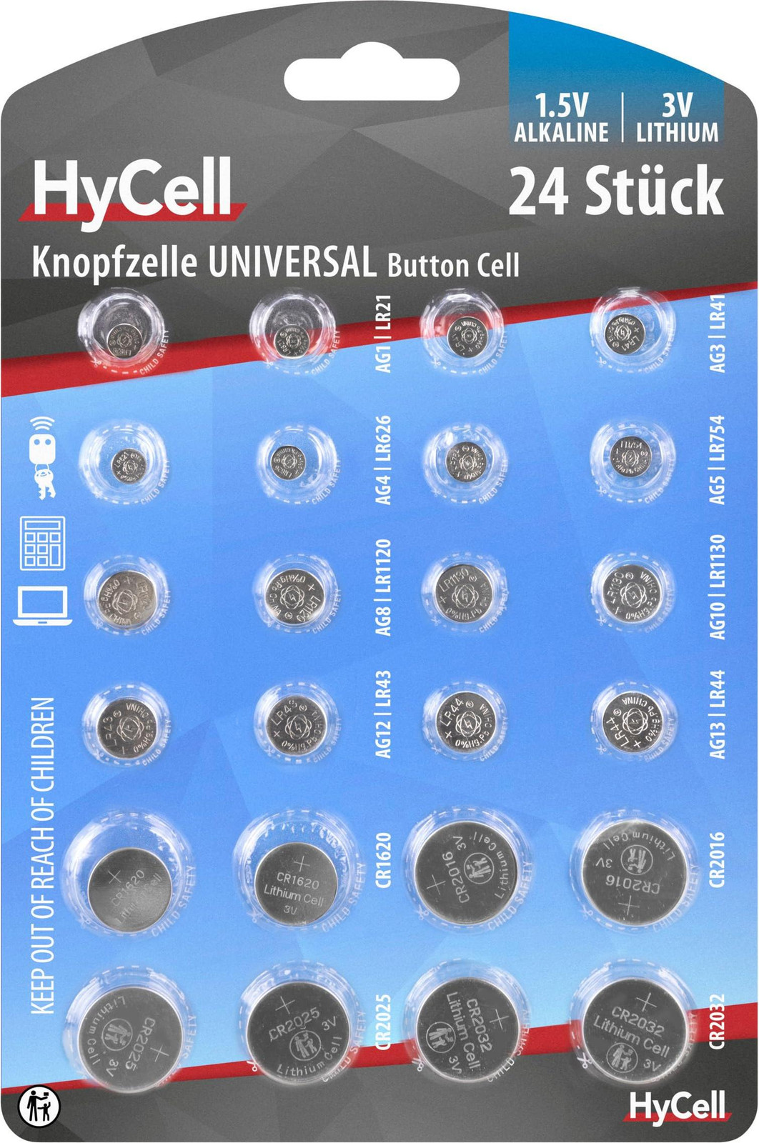 HyCell 1516-0003 Set knoopcelbatterijen