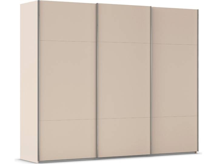 Schwebetürenschrank, Holzwerkstoff, Beige (Champagner), 271×223×68 cm, 6 Fachböden, 3 Kleiderstangen, Klassisch, Rauch