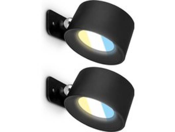 BRILONER Lot de 2 appliques murales sans fil (noir)