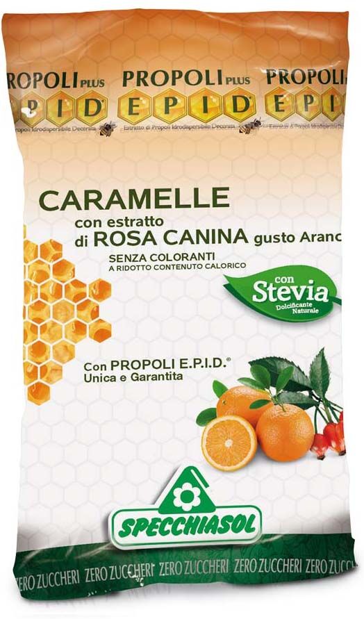Specchiasol Epid Caramelle Con Estratto Di Rosa Canina Gusto Arancia 24 Pezzi