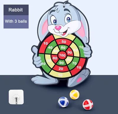 Smart Shopping Spot Educational Dart Board For Children Fun Indoor Sports Game, Montessori Inspired Learning Activity rabbit