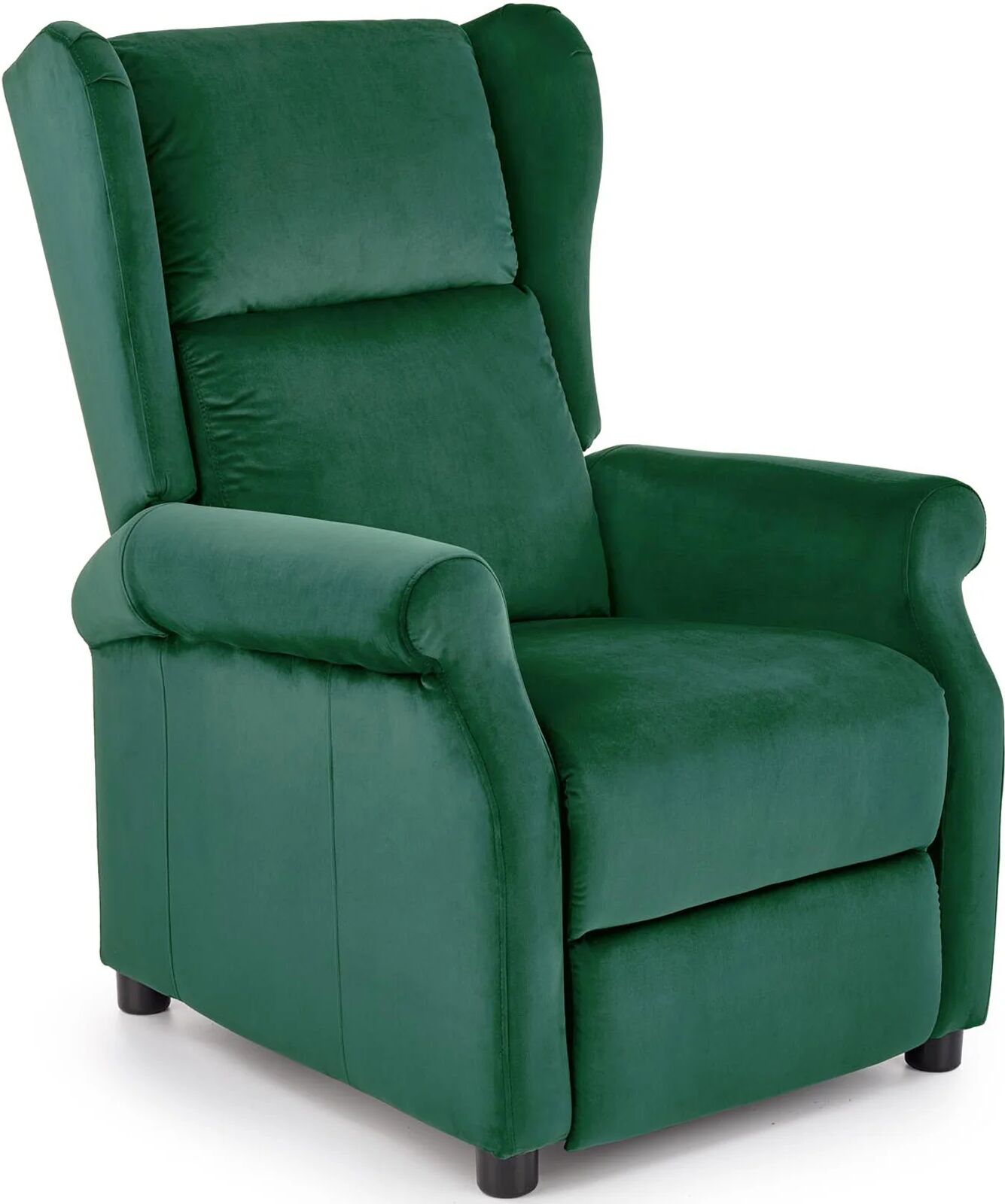 garneroarredamenti Poltrona reclinabile imbottita in velluto verde Cassiopea