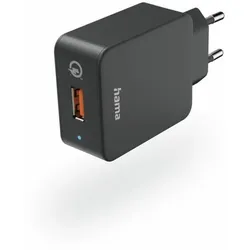 HAMA Schnellladegerät Qualcomm Quick Charge 3.0 USB-A 19.5W, schwarz