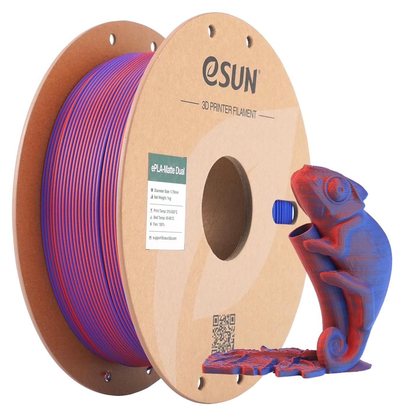 ESUN PLA filament dubbelkleurig rood/blauw 1,75 mm 1 kg