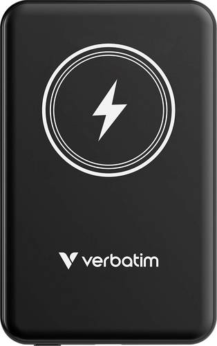 Verbatim Charge 'n' Go Magnetic Wireless Powerbank 5000 mAh Fast Charge, Quick Charge 3.0, USB PD 3.0, Adaptive Fast Charge LiPo