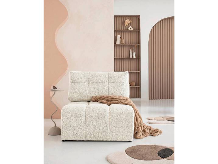 Mid.you Sofaelement, Beige, 96x94x96 cm, Made in EU, Wohnzimmer, Sofas & Couches, Sofas, Modulsofas
