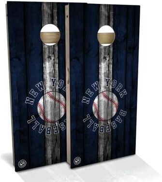 Skip's Garage New York Baseball Outdoor Cornhole Board Set