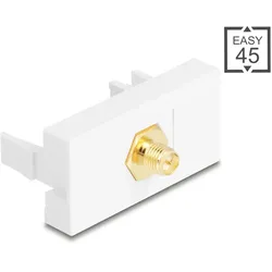 DELOCK Easy 45 Modul RP-SMA Bu zu RP-SMA Buchse weiß
