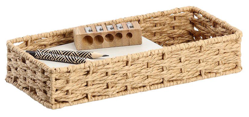 Zeller Schreibtisch-Organizer Papiergeflecht 11,0 x 24,0 x 4,5 cm natur 15211
