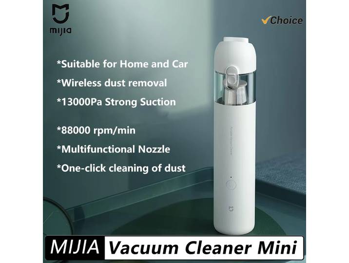 Aspirateur portable MIJIA original pour la maison, la voiture, mini aspirateur sans fil, collecteur de poussière, aspiration cyclonique 13000PA