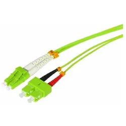 Tecline LWL Patchkabel HD 50/125μm Multimode OM5-Faser LC Duplex Stecker SC - Kabel - Mu, Netzwerkkabel