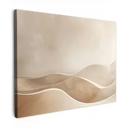 LEINWANDBILD Beige - Natur - Abstrakt - Modern Wandbilder 80x60 cm
