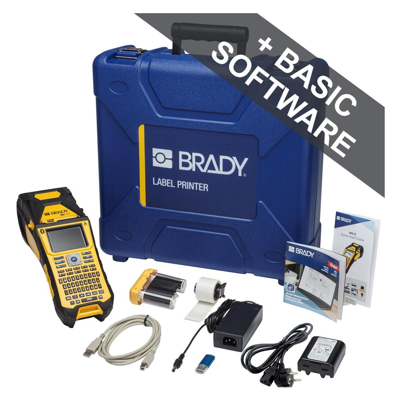 Brady M610-CYRILLIC-BT, mobiler Thermotransfer-Drucker, CYRILLIC-Tastatur, PC-Anschluss, 300dpi, m (300 dpi) (M610-CYRILLIC-BT)