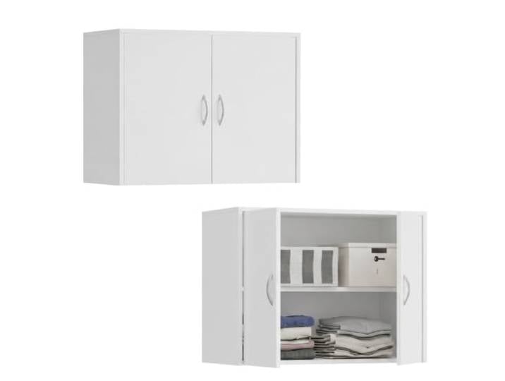 Home Collective Kleiderschrank Schrank Aufsatz Schrankaufsatz Aufsatzschrank Erweiterung für Kleiderschrank 74x55x35 cm 2-türig Schlafzimmer Wohnzimmer Jugendzimmer Möbel Weiß