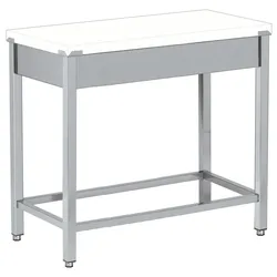 EURAST - Polyethylen-schneidetisch weiße farbe - 500x700x850 mm - 10630300