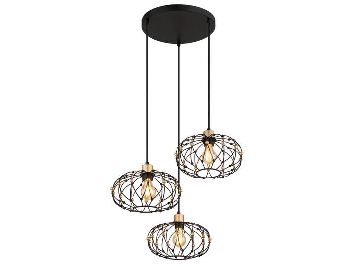 Hängeleuchte Greys Schwarz Goldfarben D: 54,9 cm