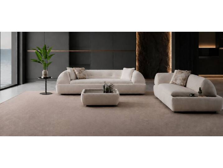 Xlmoebel Wohnzimmer-Set Sofa Kaffeetisch Beige Modern Wohnzimmer praktisch geräumig