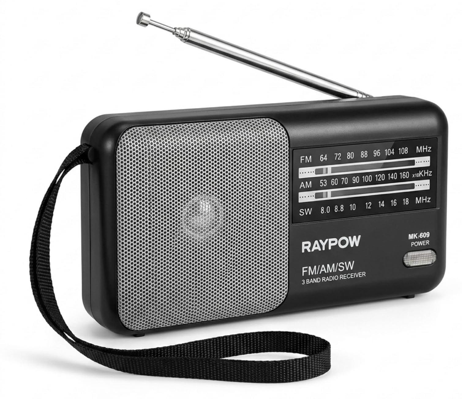 Lustrens Draagbare 3-bands transistorradio met FM/AM/SW8/SW18