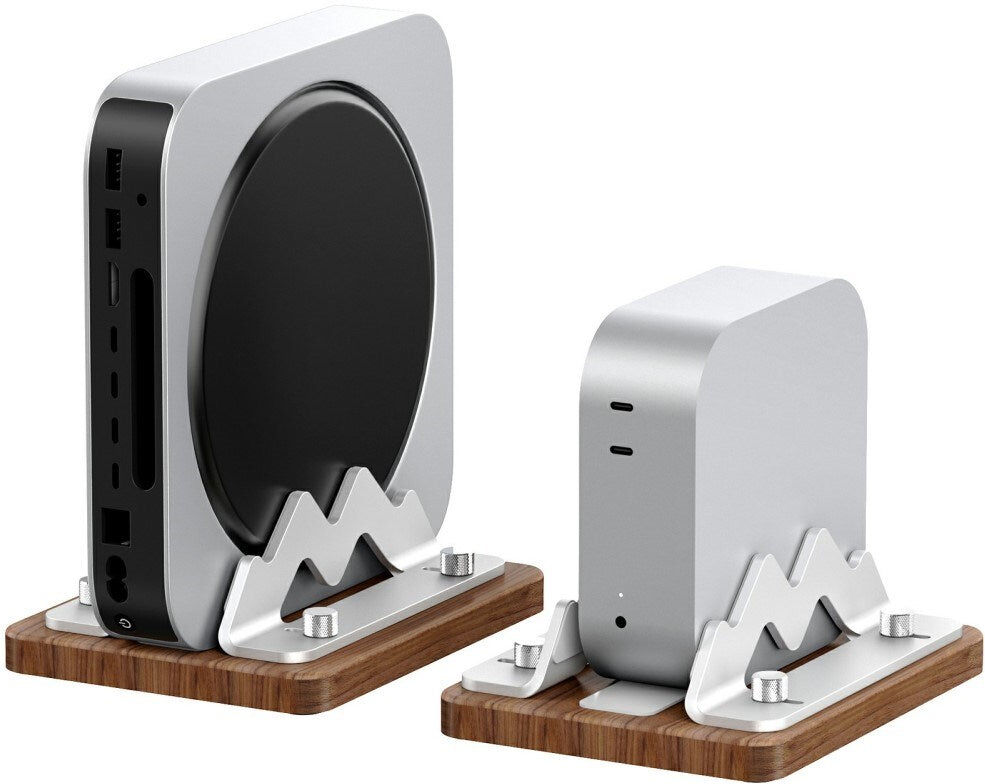 TABLETCOVERS.DK Justerbar PC Stander i Træ Til Mac Mini M4 / M3 / M2 / M1