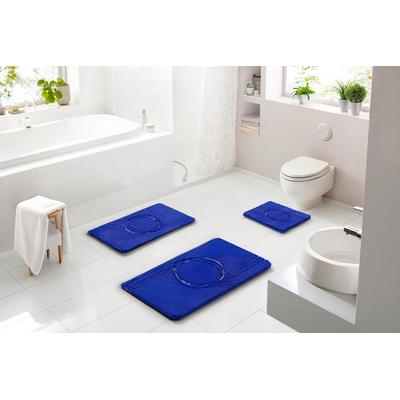 Badematte BATEX "Bolia", blau, H:27mm, Polyacryl, Badematten, Badematte, extra weiches und pflegeleichtes Garn