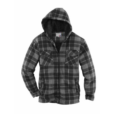 Thermohemd TERRAX WORKWEAR "Workwear Thermohemd mit Teddy", Herren, Gr. S, US, schwarz (schwarz, anthrazit), Obermaterial: 100% Polyester PES., Hemden
