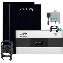 SunEnergyXT 900 Wp Balkonkraftwerk-Komplettset mit Speicher