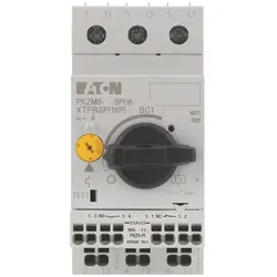 Eaton EP-401335 Motorschutzschalter, 0.25 kW, 0.63 - 1 A, Einspeiseseitig Schraubklemmen/Abgangsseitig Push-in, mit Normal-Hilfsschalter,1S1Ö