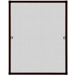 APANA Fliegengitter Insektenschutz Fenster Alu Rahmen Bausatz 100 x 120 cm braun auf Maß