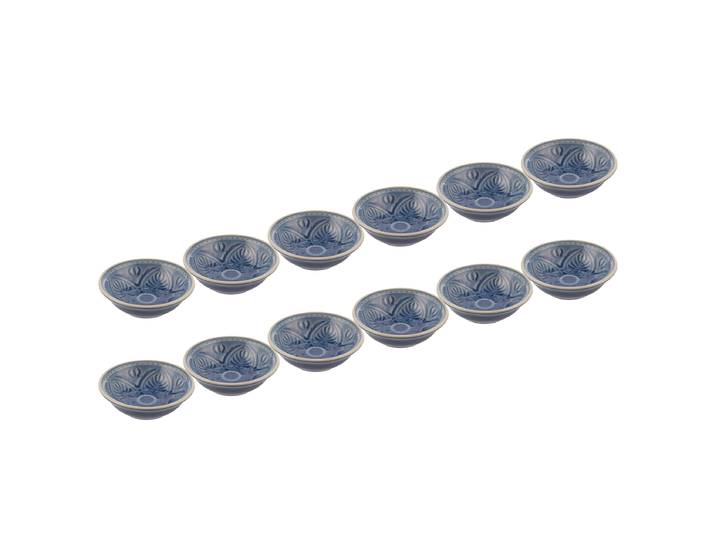 Coupelle à dips SUMATRA - lot de 12 Ø 9cm Bleu/Bleu