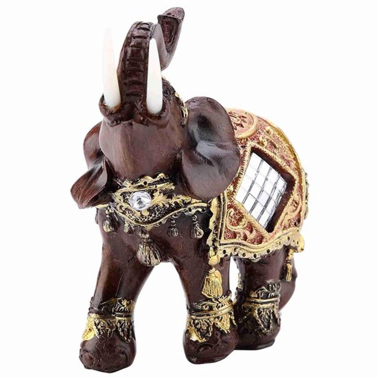 Olifant Beeldje - Hars Sculptuur van een Olifantenmeisje voor Thuisdecoratie