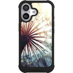 Nivocase Hülle für Apple iPhone 17 Stossfeste Handyhülle NIVOmax Case Schwarz Blumen Fotografie Pusteblume (Apple iPhone 17), Smartphone Hülle, Schwarz