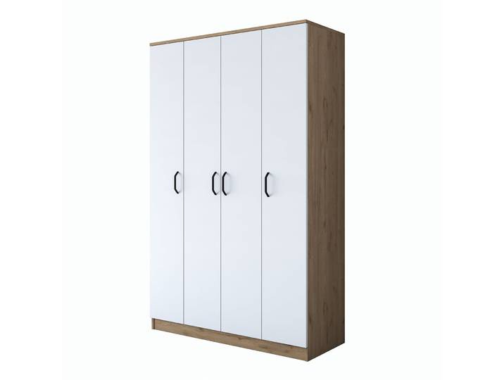 Kleiderschrank Uyumak Walnuss Melamin B 120 cm - Kleiderschrank